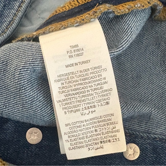 NWT Boden Fife High Rise Denim Shorts Blue Sailor Button Front Size 6 Nautical - Picture 6 of 6